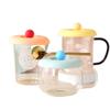 3Pcs Silicone Cup Cover Lids, Dustproof Drinking Cup Cover with Spoon Holder Airtight Seal Mug Covers Heat-Resistant Glass Cup Cap for Mugs,Coffee and Tea Cup view 3