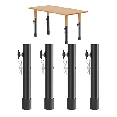 Gavigain 4pcs Folding Table Risers,Table Leg Extenders Heavy Duty Steel Adjust Heights Table Leg Extenders for Folding Tables Straight Bent Leg, Gavigainhm4sqbpgu3