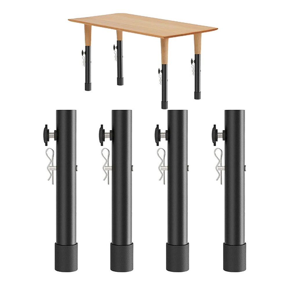 Gavigain 4pcs Folding Table Risers,Table Leg Extenders Heavy Duty Steel Adjust Heights Table Leg Extenders for Folding Tables Straight Bent Leg, Gavigainhm4sqbpgu3