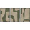 SIGNWIN Framed Canvas Print Wall Art Set Abstract Geometric Green and Beige Tones Illustrations Modern Art Decorative Boho Relax/Zen Nordic for Living Room, Bedroom, Office - 16"x24"x3 White view 1
