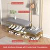 ANram Coat Rack Shoe Bench Hall Tree Storage Bench for Entryway, Accent Large Shoe Rack Bench with Storage Shelf Hanging Bar and Hooks view 2