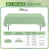 10 Pack Sage Green Tablecloths for 6ft Rectangle Tables 60 x 102 Inch - Polyester Table Cover Stain and Wrinkle Resistant Washable Fabric Table Clothes for Wedding Party Banquet Reception Restaurant view 2