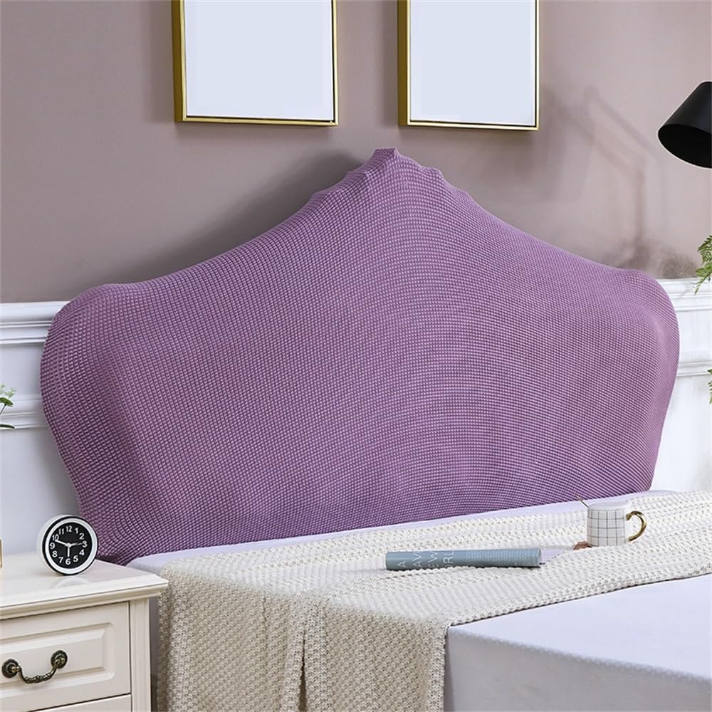 YUEYUZ Stretch Bed Headboard Cover, Headboard Slipcover for Queen Full Twin Cal, Washable Dustproof Headboard Protector, for Bedroom Decor(Color:Purple,Size:Queen/180cm/71in)