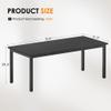 DlandHome Computer Desk, Large Executive Office Desk Study Writing Workstation for Home Office,70.8 x 31.5 inch,Black view 3