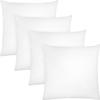 Covers & All Throw Pillow Inserts Only Pack of 4, Durable Soft Square 24 x 24 Inches 65 GSM Non-Woven Fabric with 15D Silicon Fiber Filling, Universal uses for Home Decor Office Indoor Outdoor view 1