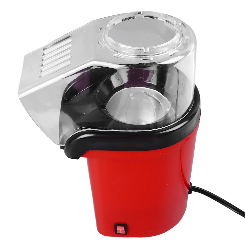 Popcorn Popper, Hot Air Popcorn Maker, Popcorn Machine with Safety Cover and Measuring Cup, Disassemble for Easy Cleaning, Fast Making, Great for Home, Party, Kids, Movie Night
