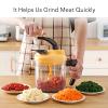 Onion Chopper Food Chopper, 3 Gear Hand Crank Food Processor Portable Veggie Chopper Garlic Grinder Masher Stainless Steel Food Chopper for Vegetables Meat view 3