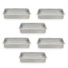 Adcraft Perforated Steam Table/Hotel Pan, Full Size, 4" Deep, Pack of 6, in Stainless Steel (PP-200F4) view 1
