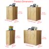 3 Tier Wooden Floor Standing Bookcase,Slide Out Drawer Storage Bookcase file cabinet,Pull Out Mobile with Door Dustproof File Cabinet,Office Bedroom Living Room Hidden Storage Cabinet with Wheels view 2