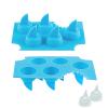 2 Pack Silicone Ice Cube Tray, Shark Fin Ice Trays, Novelty Ice Cube Molds, Non-Stick Chocolate Candy Molds for Shark Theme Party view 1