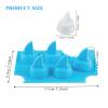 2 Pack Silicone Ice Cube Tray, Shark Fin Ice Trays, Novelty Ice Cube Molds, Non-Stick Chocolate Candy Molds for Shark Theme Party view 2