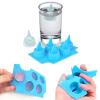 2 Pack Silicone Ice Cube Tray, Shark Fin Ice Trays, Novelty Ice Cube Molds, Non-Stick Chocolate Candy Molds for Shark Theme Party view 3