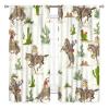 Western Curtains for Bedroom, Rustic Farmhouse Cowboys Riding Horse Wild West Desert Cactus Country Style Blackout Window Drapes Treatments for Living Room Kitchen Home Decor 2 Panels, 84"x63" Inch view 2