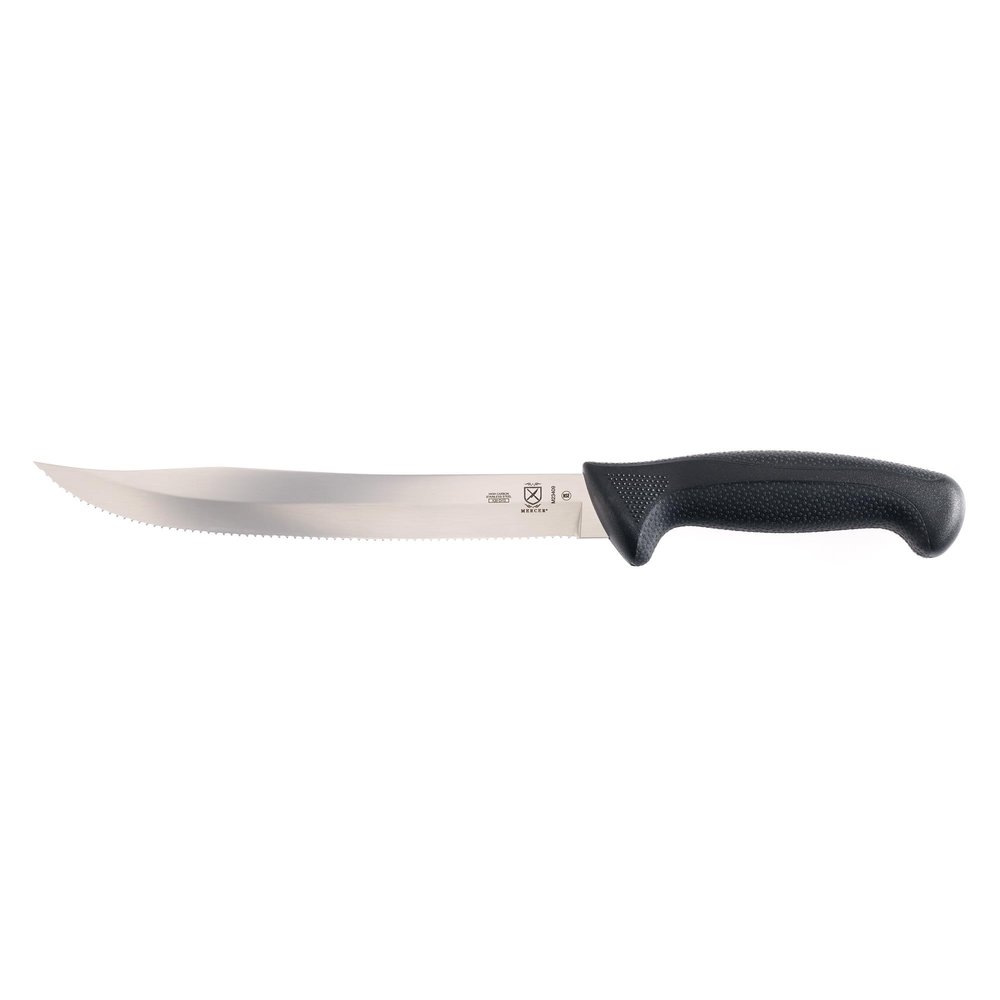Mercer Culinary Millennia Black Handle Scalloped Utility Slicer, 9-Inch