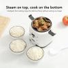 24V Mini Rice Cooker, 1.2L Small Portable Travel Rice Cooker For Car and Truck, Small Rice Cooker, 80W Travel Rice Cooker 24V for Car Truck with Non Stick Inner Pot view 2