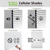 DEZ FURNISHINGS Cordless 1.5" Blackout Top Down Bottom Up Cellular Shade, 61.5" W x 36" H, White view 2