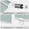 Doing-X 100% Blackout Roller Shades for Windows Linen Fabric Cordless Roller Blinds with Cassette Valance Thermal Insulated Room Darkening Window Shades for Home Office Bedroom(30"W x 92"H)Blue-Gray view 3