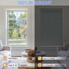 Doing-X 100% Blackout Roller Shades for Windows Linen Fabric Cordless Roller Blinds with Cassette Valance Thermal Insulated Room Darkening Window Shades for Home Office Bedroom(30"W x 92"H)Blue-Gray view 4