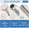 SUNALLY Shower Curtain Rod Adjustable 32-75 Inch, Spring Tension Shower Curtain Rods Stainless Steel Telescoping Curtain Rod for Bathroom or Windows, No Drilling, No Slip, No Rust, Nickel view 4