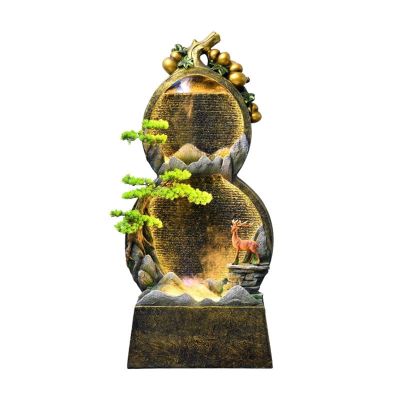 AEYSD-456 Water Feature Outdoor Chinese Rockery Gourd Water Circulation Decoration, Living Room Office Courtyard Fountain Decoration Water Features for The Garden(Size:S), Small