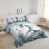 Feelyou Girls Mermaid Comforter Twin Size Ocean Life Sea Animal Comforter Set for Kids Boys Girls Children Fish Scales Bedding Set Microfiber Room Decor Pastel Duvet Set 2Pcs view 2