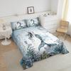 Feelyou Girls Mermaid Comforter Twin Size Ocean Life Sea Animal Comforter Set for Kids Boys Girls Children Fish Scales Bedding Set Microfiber Room Decor Pastel Duvet Set 2Pcs view 3
