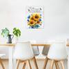HVEST Blue and Yellow Floral Canvas Wall Art for Living Room Sunflower and Butterfly Inspirational Quotes on Rustic Wood Paintings Wall Decor Flower Framed Wall Art for Bedroom Decor,20L X 16W inches view 2