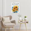 HVEST Blue and Yellow Floral Canvas Wall Art for Living Room Sunflower and Butterfly Inspirational Quotes on Rustic Wood Paintings Wall Decor Flower Framed Wall Art for Bedroom Decor,20L X 16W inches view 3