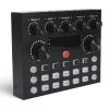 Live Sound Card, Dual Channel Sound Mixer Adjustable Bass Treble, Live Broadcast Sound Card Audio Mixer with Dual Microphone Ports for Streaming view 1