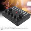 Live Sound Card, Dual Channel Sound Mixer Adjustable Bass Treble, Live Broadcast Sound Card Audio Mixer with Dual Microphone Ports for Streaming view 2