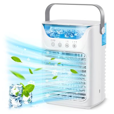 Pomya Air Cooler Portable Air Conditioner, Quiet Evaporative Air Cooler with 3 Speeds, 700ML Portable AC with 3 Wind Speeds for Room, Bedroom, Pomyaagis5zeyp4