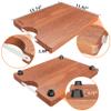 Brosisincorp Solid Sapele Wood Cutting Board - Large 15.74" x 11.81" x 1.18" Thick, Non-Toxic, Heavy-Duty Butcher Block with Rubber Feet for Kitchen view 3