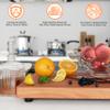 Brosisincorp Solid Sapele Wood Cutting Board - Large 15.74" x 11.81" x 1.18" Thick, Non-Toxic, Heavy-Duty Butcher Block with Rubber Feet for Kitchen view 4