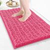 Arotive Luxury Bathroom Rugs 24x16, Extra Soft Thick Absorbent Shaggy Chenille Bath Rugs, Non-Slip Machine Wash Dry, Bath Mats for Bathroom Floor, Tub and Shower, Home Decor Accessories, Deep Pink view 1