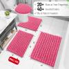 Arotive Luxury Bathroom Rugs 24x16, Extra Soft Thick Absorbent Shaggy Chenille Bath Rugs, Non-Slip Machine Wash Dry, Bath Mats for Bathroom Floor, Tub and Shower, Home Decor Accessories, Deep Pink view 2