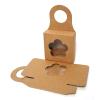 25Pcs Kraft Paper Wine Bottle Box with Window, Hanging Foldable Gift Wine Bottle Boxes, Champagne Bottles Candy Gift Box, Bottle Hanger Favor Box for holding Candy Truffles Chocolate Cookies(Brown) view 2