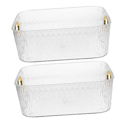 Alipis 2pcs Makeup Organizer Versatile Countertop Storage for Cosmetics and Skincare Elegant Bathroom Vanity Organizer for Daily Use and Kitchen Essentials