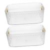 Alipis 2pcs Makeup Organizer Versatile Countertop Storage for Cosmetics and Skincare Elegant Bathroom Vanity Organizer for Daily Use and Kitchen Essentials view 1