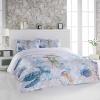 Alandar Home Duvet Cover Sets Blue Sea Turtle Summer Ocean Nautical,3 Piece Bed Set Ultra Soft Quilt Covers and Pillowcases,Coastal Coral Seahorse Microfiber Bedding Set for Bedroom Guest Room Dorm view 2