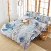 Alandar Home Duvet Cover Sets Blue Sea Turtle Summer Ocean Nautical,3 Piece Bed Set Ultra Soft Quilt Covers and Pillowcases,Coastal Coral Seahorse Microfiber Bedding Set for Bedroom Guest Room Dorm view 3