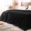 BEDELITE Fleece Blanket 90x90 in & Cooling Pillowcase 20x30IN, Black view 2