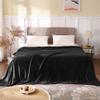 BEDELITE Fleece Blanket 90x90 in & Cooling Pillowcase 20x30IN, Black view 3