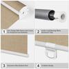 Doing-X 100% Blackout Roller Shades for Windows Linen Fabric Cordless Roller Blinds with Cassette Valance Thermal Insulated Room Darkening Window Shades for Home Office Bedroom(24.5" W x 86" H) Brown view 3