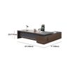 NIUYAO L-Shape Executive Computer Desk with Drawers - Brown/Grey Modern Writing Table - 63" L x 71" W x 29.5" H (Left) view 2