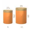 EARSHOT Trash Can Trash Can Household Living Room Kitchen Bedroom Large Capacity Trash Can Large Modern Simple Waste Paper Basket Bathroom Trash Can(Color:Orange,Size:Small) view 2