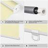 Doing-X 100% Blackout Roller Shades for Windows Linen Fabric Cordless Roller Blinds with Cassette Valance Thermal Insulated Room Darkening Window Shades for Home Office Bedroom(23" W x 96" H) Beige view 3