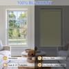 Doing-X 100% Blackout Roller Shades for Windows Linen Fabric Cordless Roller Blinds with Cassette Valance Thermal Insulated Room Darkening Window Shades for Home Office Bedroom(23" W x 96" H) Beige view 4