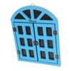 STOBOK Message Blackboard Wood Window Chalkboard Wood Window Ornament Retro Window Decor Reusable Window Chalkboard Wooden Window Decor Practical Window Chalkboard Decors, 33.00X25.50X1.10CM, Blue view 1