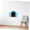 STOBOK Message Blackboard Wood Window Chalkboard Wood Window Ornament Retro Window Decor Reusable Window Chalkboard Wooden Window Decor Practical Window Chalkboard Decors, 33.00X25.50X1.10CM, Blue view 2
