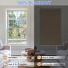 Doing-X 100% Blackout Roller Shades for Windows Linen Fabric Cordless Roller Blinds with Cassette Valance Thermal Insulated Room Darkening Window Shades for Home Office Bedroom(30" W x 92" H) Brown view 4